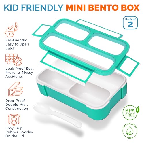 Snack Container Boxes for Kids Toddlers (2 Count)
