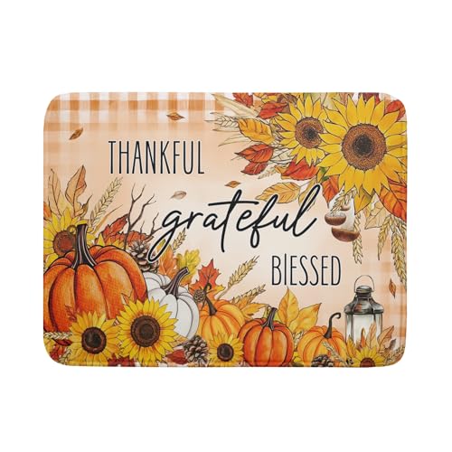 Autumn Pumpkins Dish Drying Mat for Kitchen Countertop