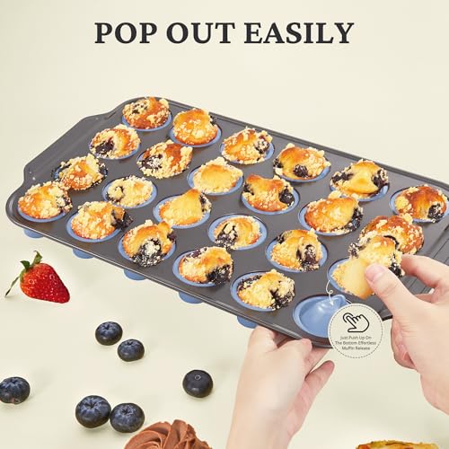 Silicone Mini Muffin Pan with Metal Frame