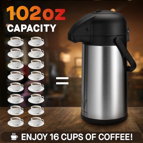 Airpot Coffee Dispenser with Pump (2 Count)