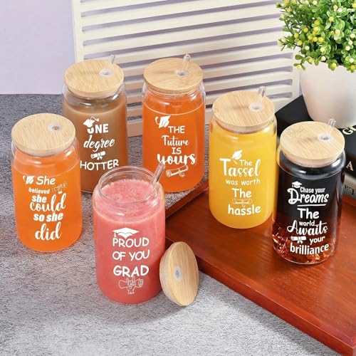 12 Pack Graduation Gifts Glass Cups (12 Count)
