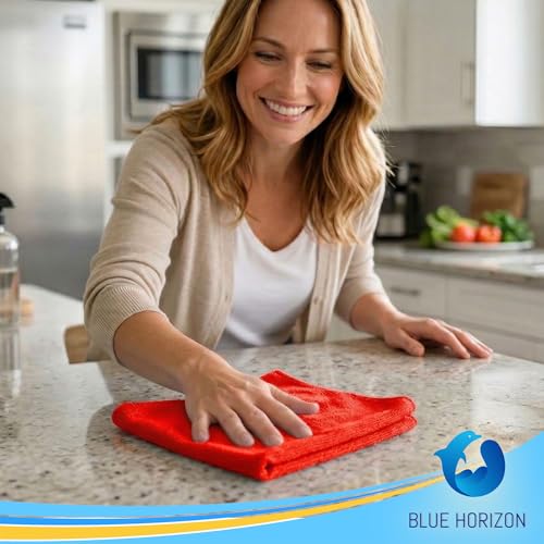Red Microfiber Cleaning Towels (36 Count)