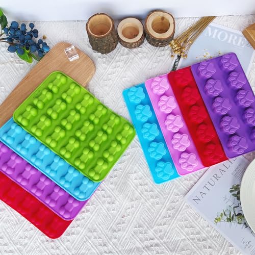 8PCS Silicone Molds Puppy Dog Paw and Bone Shape