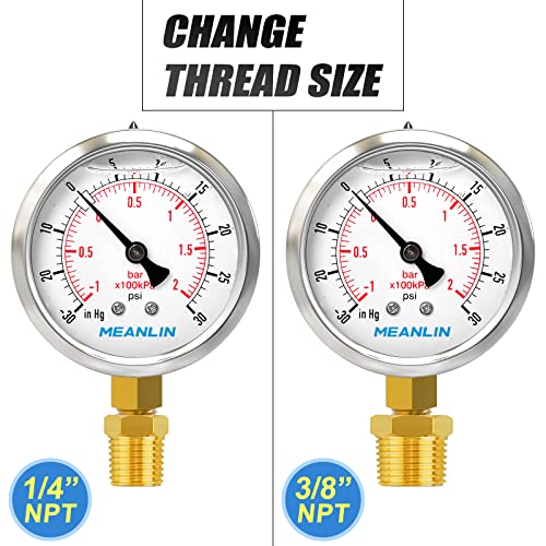 30inHG~30Psi Stainless Steel 1