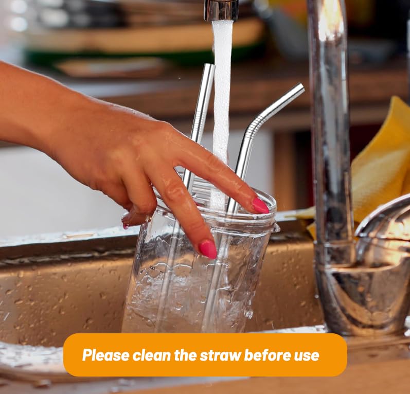 4 Pack 12.5 inchs Long Reusable Straws (4 Count)