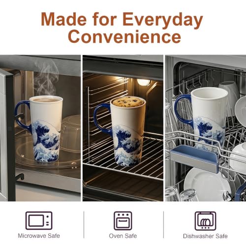 17oz Ceramic Travel Mug with Lid