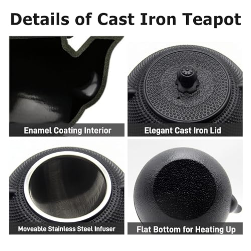 Black Cast Iron Teapot