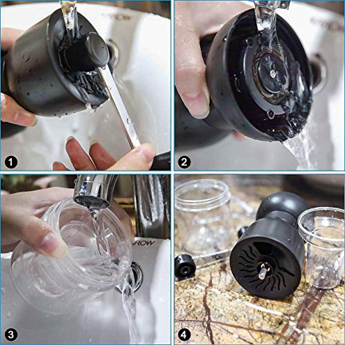 Manual Coffee Grinder Ceramic Burrs Adjustable Coarseness 2 Containers