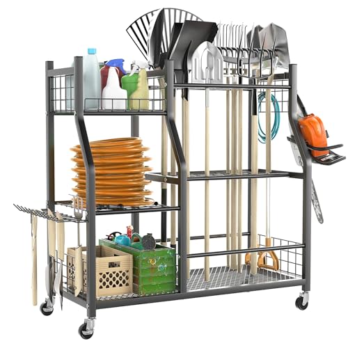 Garden Tool Organizer with Wheels