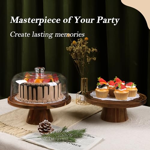 Cake Stand with Clear Acrylic Dome Lid