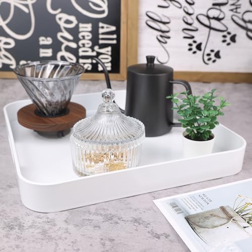 Square White Serving Tray