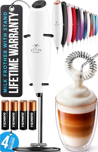 Powerful Milk Frother Wand With Duracell Batteries