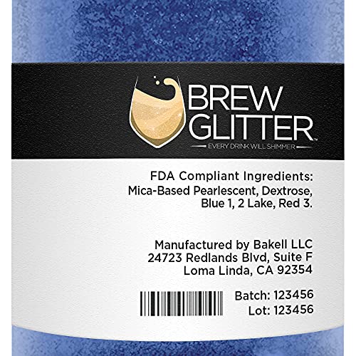 Blue BREW GLITTER Edible Glitter For Drinks