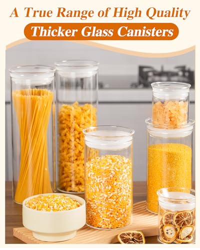 Glass Canisters with Airtight Lids (2 Count)
