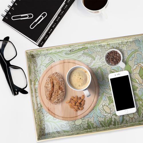 Plastic Serving Tray with Handles for Coffee Table