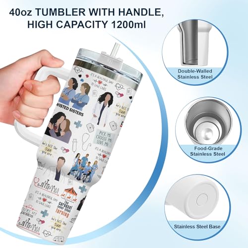 Twisted Sisters 40 oz Tumbler with Handle