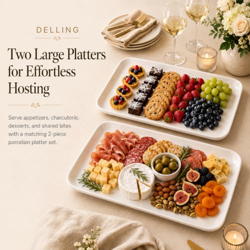 18 Inch Large Serving Platter Set of 2 (3 Count)