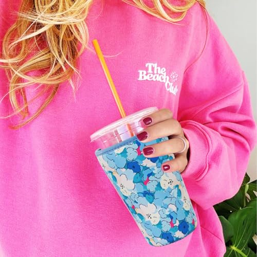 Reusable Insulated Neoprene Iced Coffee Cup Sleeve (3 Count)
