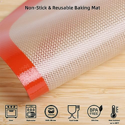 Round Silicone Baking Mats for 12 Inch Pizza Pan