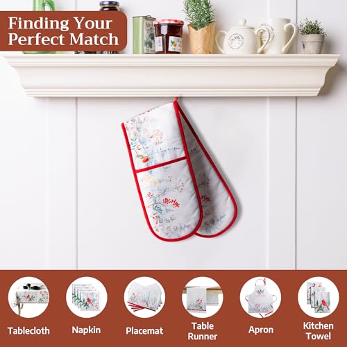 Double Oven Mitts 100% Cotton Double Oven Glove