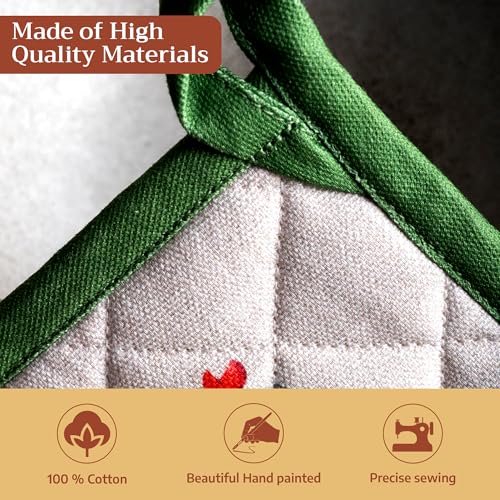 100% Cotton Oven Mitt & Pot Holder Set (2 Count)