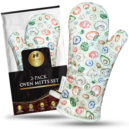 Premium Heat Resistant Oven Mitts (2 Count)