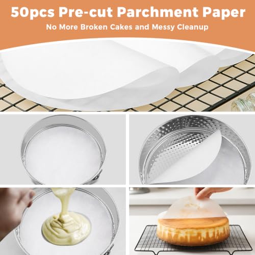 Non toxic Springform Pan 9 Inch Nonstick Cheesecake Pan with Sleeve (24.99 Count)