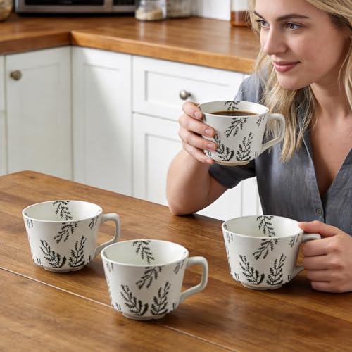 4 Pack Speckled Ceramic Coffee Mugs