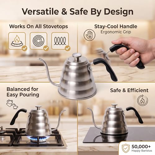 Gooseneck Kettle with Thermometer