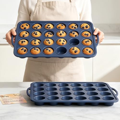 2 Pack Mini Silicone Muffin Pan with Frame (2 Count)
