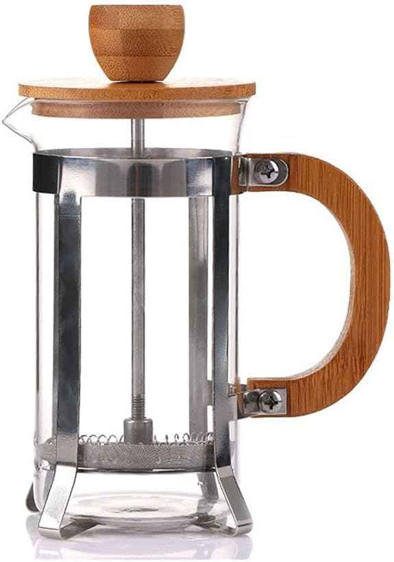 Press Eco Friendly Cover Coffee Plunger Tea Maker Percolator Filter Kettle Pot Glass Teapot