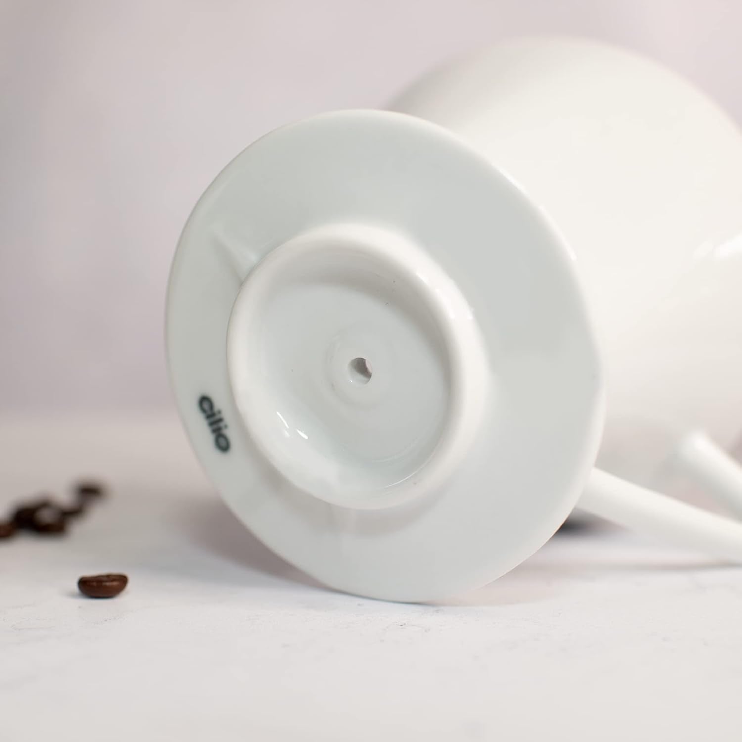 Cilio Porcelain Coffee Filter/Holder Pour-Over, 2/Small, White