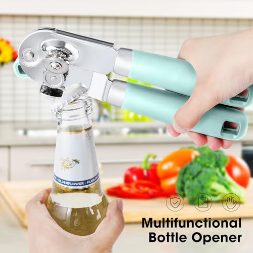 Heavy Duty Hand Can Opener Manual with Magnet Lid Remover