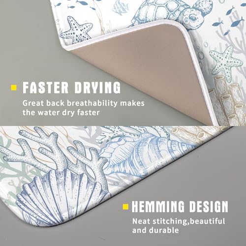 Ocean Turtle Dish Drying Mat