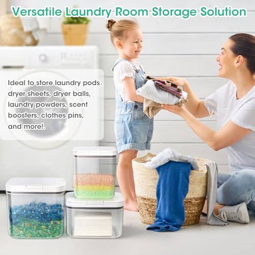 2 Pack Laundry Pods Container with One (2 Count)