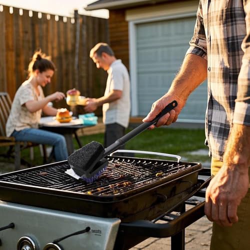 3-in-1 Grill Cleaning Kit, Nylon Grill Brush for Outdoor Grill (3 Count)