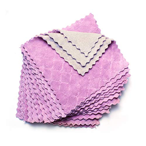 12 Pack Microfiber Dish Cloths for Kitchen Washing Dishes (12 Count)