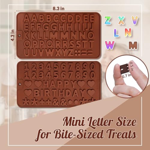 Letter Molds Silicone for Chocolate 2PCS (2 Count)