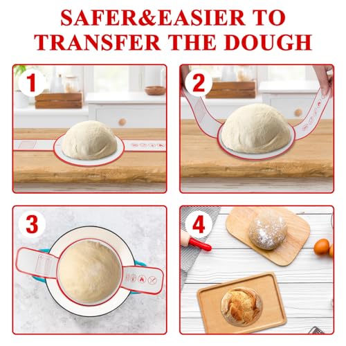 2 Pcs Sourdough Silicone Bread Sling for Dutch Oven Liners