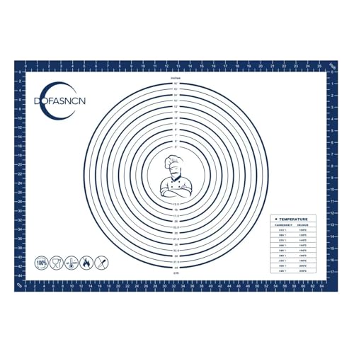 Silicone Pastry Mat for Rolling Dough Non Slip Non Stick Dough Mat for Restaurants & Home Baking