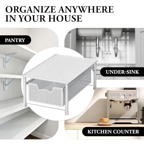 Stackable Cabinet Basket Drawer Organizer