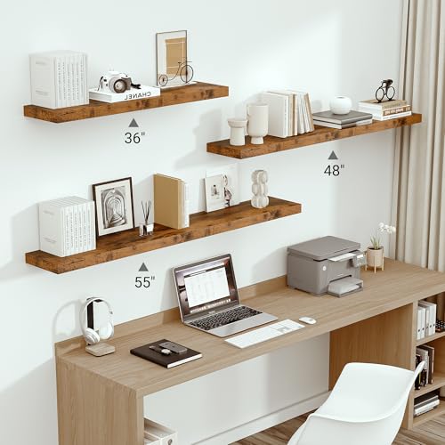 Deep Floating Shelves 55x10” Set of 1