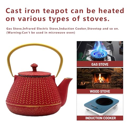 Small Cast Iron Tea Kettle for Stovetop Safe