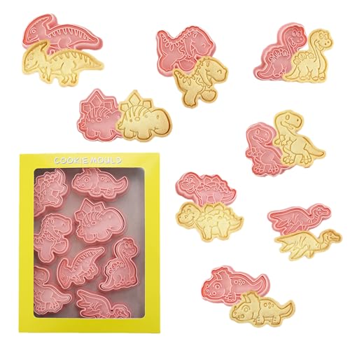 8 Pcs Dinosaur Cookie Cutters Set