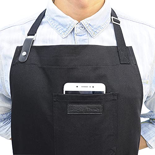 Black Kitchen Apron for Cooking
