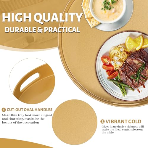 13" Gold Decorative Tray