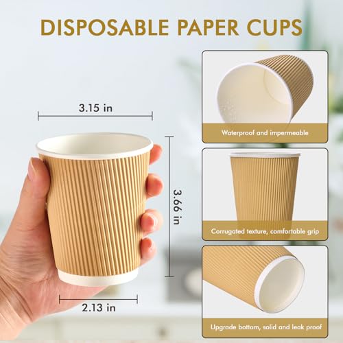 500 Pack 8 oz Coffee Cups (500 Count)