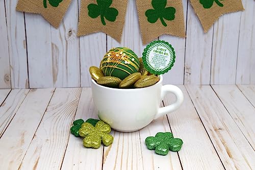 Lucky Cocoa Co. Festive Mug Themed St. Patrick's Day Hot Cocoa Bomb Packaging Sticker Labels