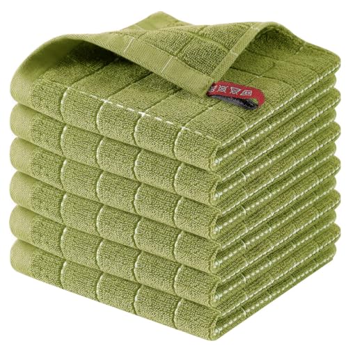 100% Cotton Terry Kitchen Dish Cloths (6 Count)