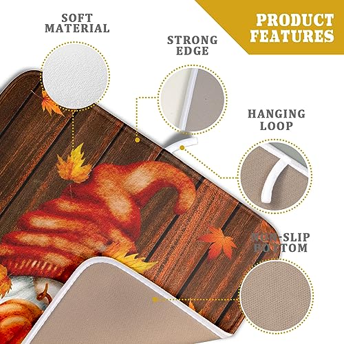 Fall Gnome Dish Drying Mat for Kitchen Counter